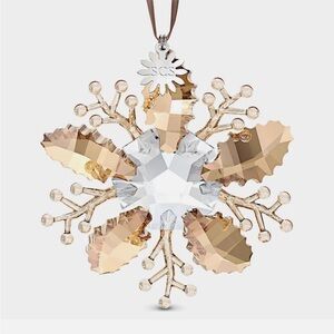 Swarovski SCS 2020 Gold and Silver Crystal Snowflake Ornament